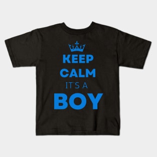 Ceep calm  it's a boy " new mom gift" & "new dad gift" "it's a boy pregnancy" newborn, mother of boy, dad of boy gift Kids T-Shirt